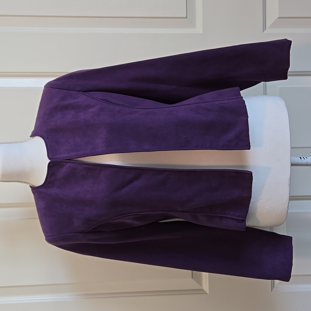 Dressbarn Petite Purple Faux Suede Bolero Blazer – Size PS
